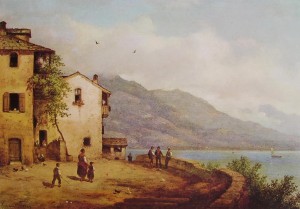 Giuseppe Canella: Ora meridiana sul Lario, anno 1847, collezione privata, Milano